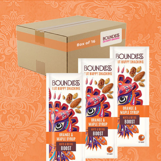 Boundless Orange & Maple Syrup Nuts & Seeds 16 x 25g