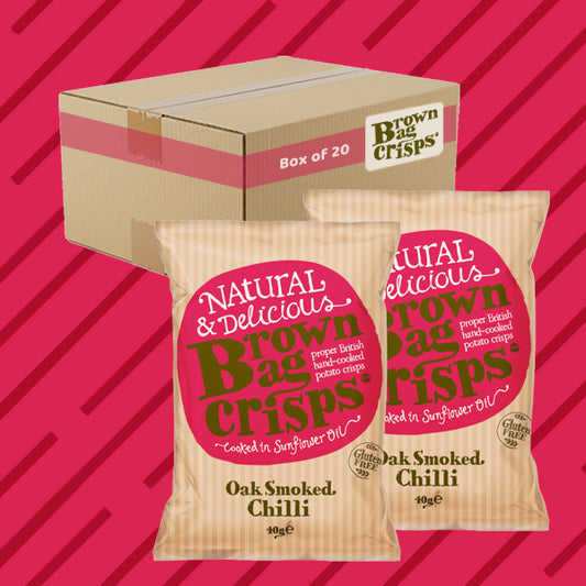 Brown Bag Oak Smoked Chilli Crisps 20 x 40g