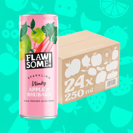 Flawsome! Lightly Sparkling Apple & Rhubarb Juice 24x250ml