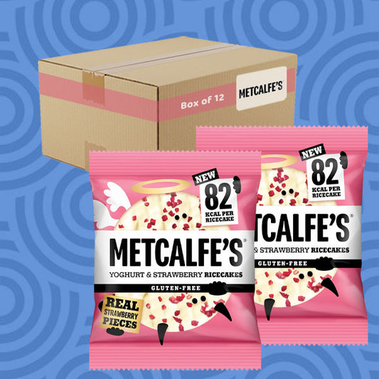 Metcalfe's Yoghurt & Strawberry Chocolate Rice Cakes 12 x 34g