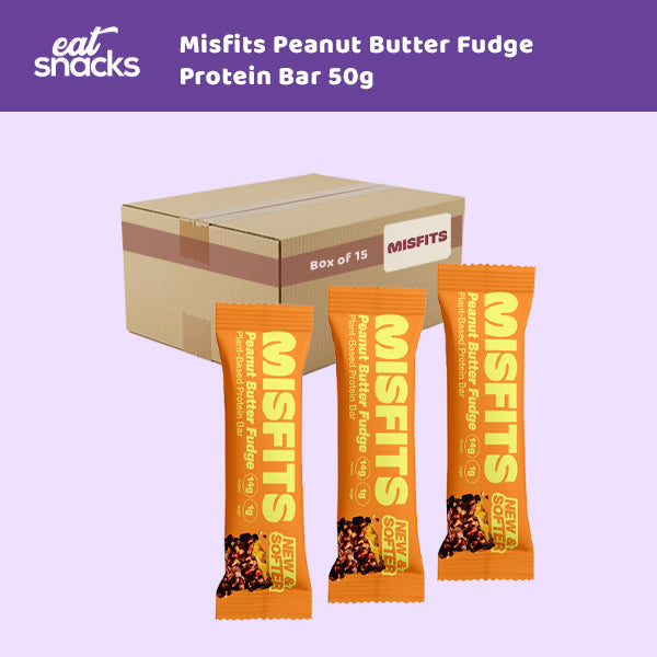 Misfits Peanut Butter Fudge Protein Bar 50g 0000455