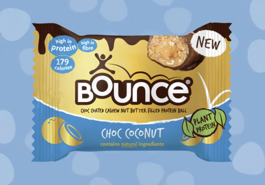 Bounce Choc Coconut Wholesale Snack Boxes 12 x 35g