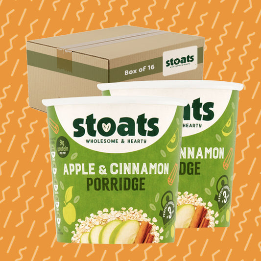 Stoats Apple and Cinnamon Porridge Pots X 16