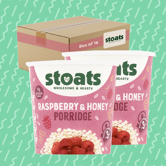 Stoats Raspberry and Honey Porridge Pots X 16