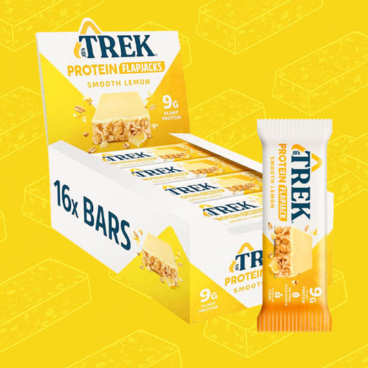 TREK Smooth Lemon Flapjacks 16 x 50g