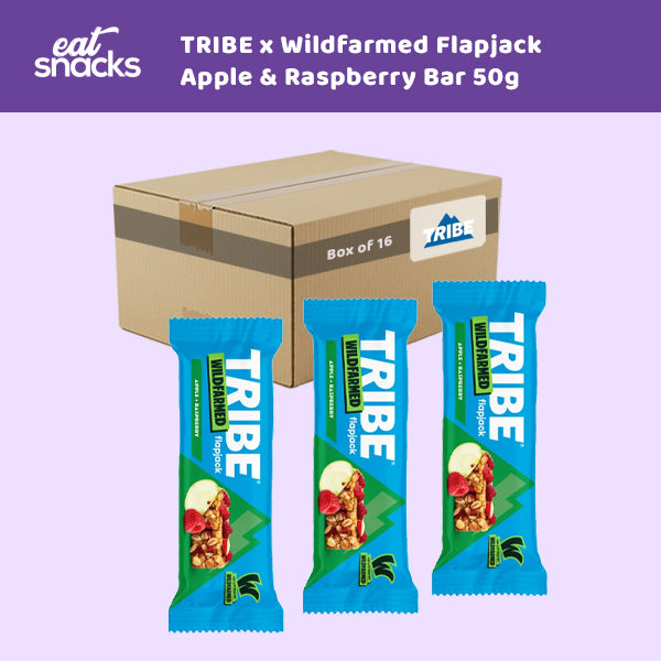 TRIBE x Wildfarmed Flapjack Apple & Raspberry Bar 50g 0000445