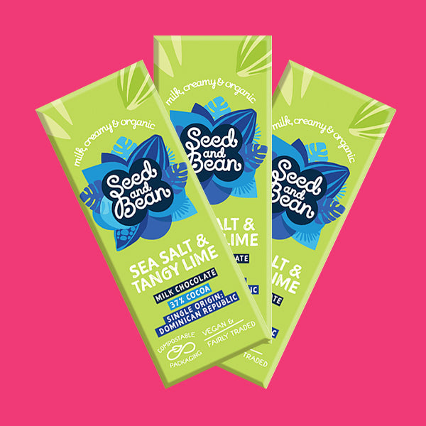 Seed & Bean – Sea Salt & Tangy Lime x10 Bars
