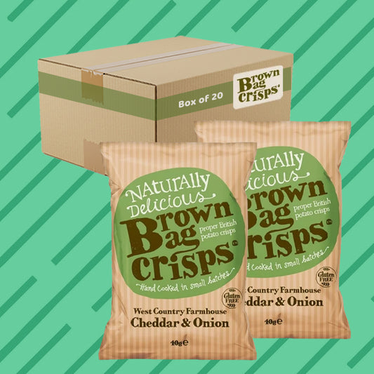 Brown Bag Cheddar & Onion Crisps 40g 0000434