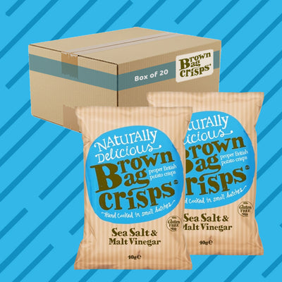 Brown Bag Sea Salt & Malt Vinegar Crisps 40g 0000435