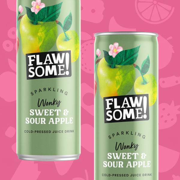 Flawsome! Lightly Sparkling Sweet and Sour Apple Juice 24x250ml