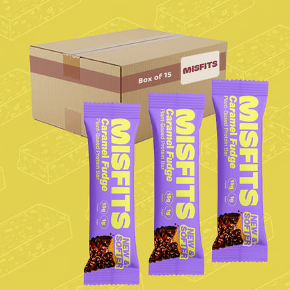Misfits Caramel Fudge Protein Bar 50g 0000454