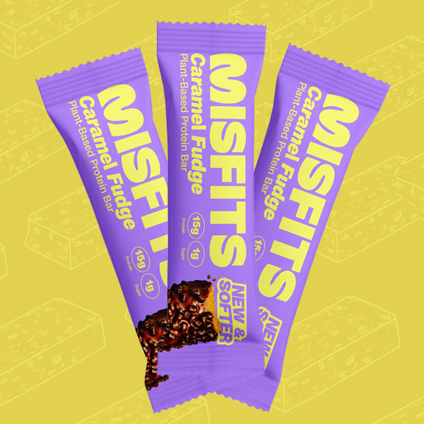 Misfits Caramel Fudge Protein Bar 50g 0000454