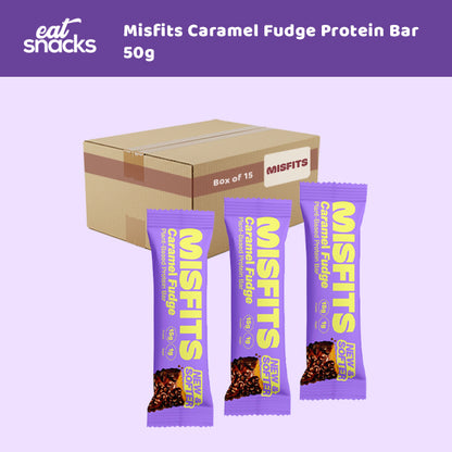 Misfits Caramel Fudge Protein Bar 50g 0000454