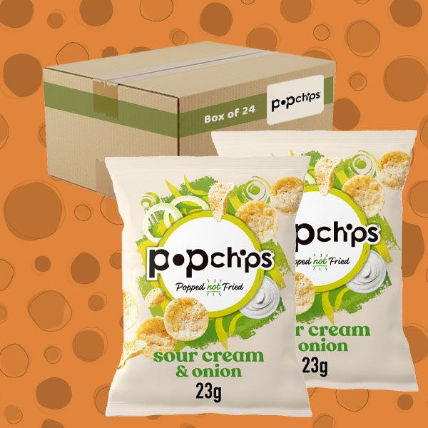 Popchips Sour Cream & Onion Popped Potato Snack 23g 0000428