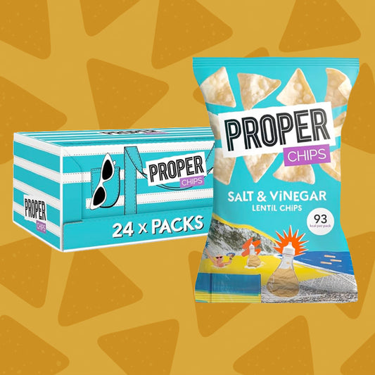 Proper Salt and Vinegar Lentil Crisps 24 x 20g,