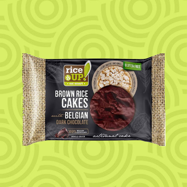 RiceUP! Brown Rice Cakes with Belgian Dark Chocolate 30g 0000403