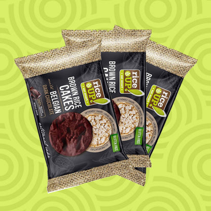 RiceUP! Brown Rice Cakes with Belgian Dark Chocolate 30g 0000403