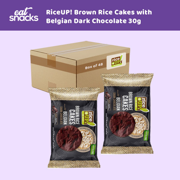 RiceUP! Brown Rice Cakes with Belgian Dark Chocolate 30g 0000403