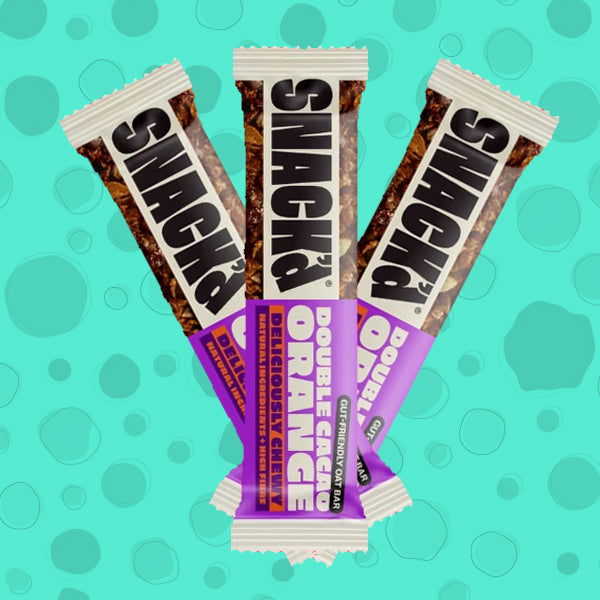SNACK'd Double Cacao & Orange Gut-Friendly Oat Bar 42g 0000473