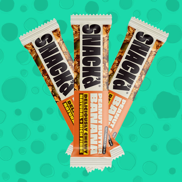 SNACK'd Peanut Butter & Banana Gut-Friendly Oat Bar 42g 0000472