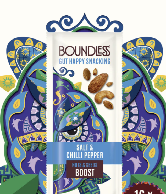 Boundless Salt & Chilli Pepper Nuts & Seeds 16 x 25g