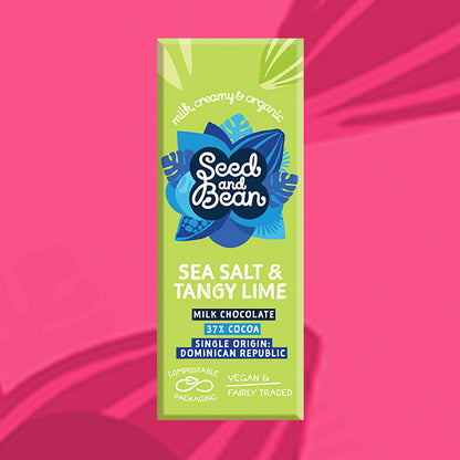 Seed & Bean – Sea Salt & Tangy Lime x10 Bars